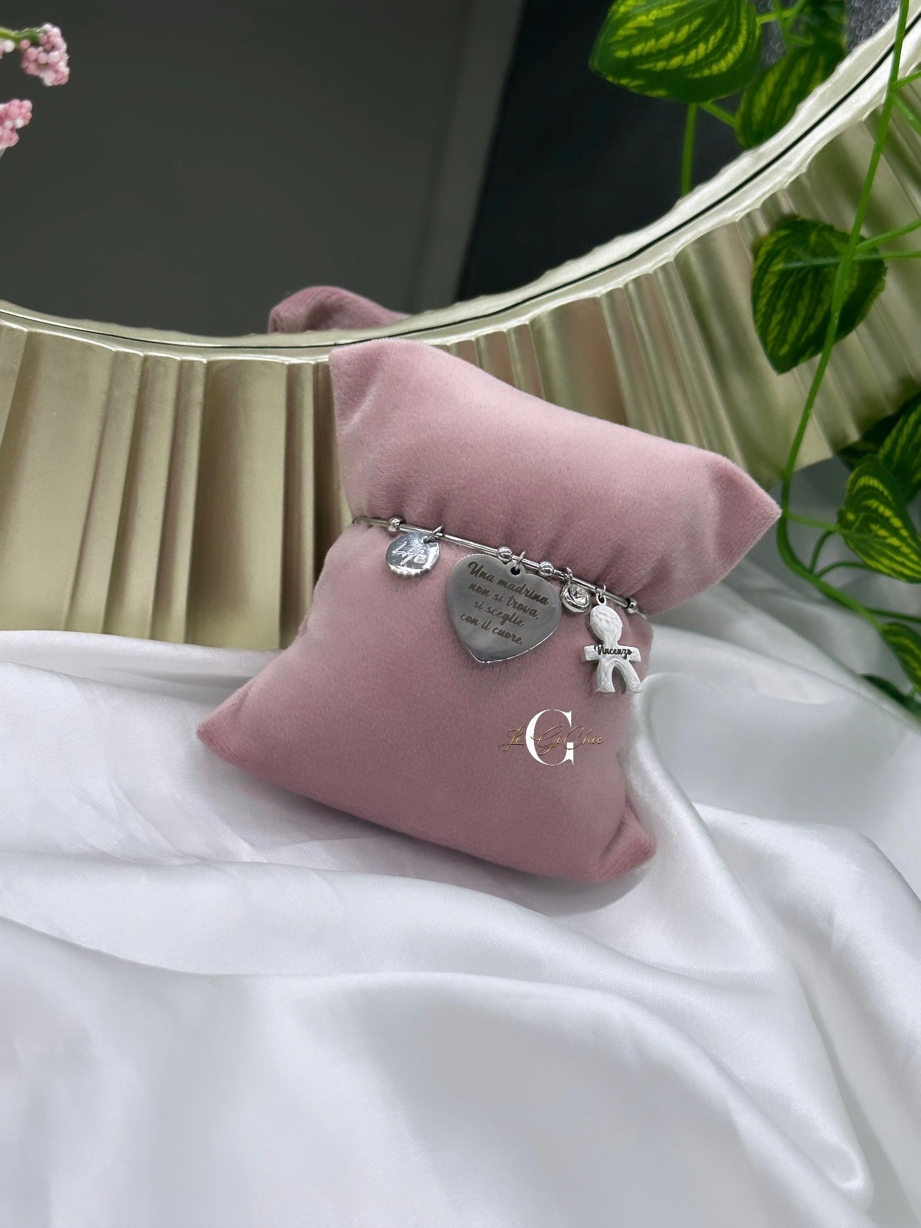 Bracciale “Bebè e cuore” pendente