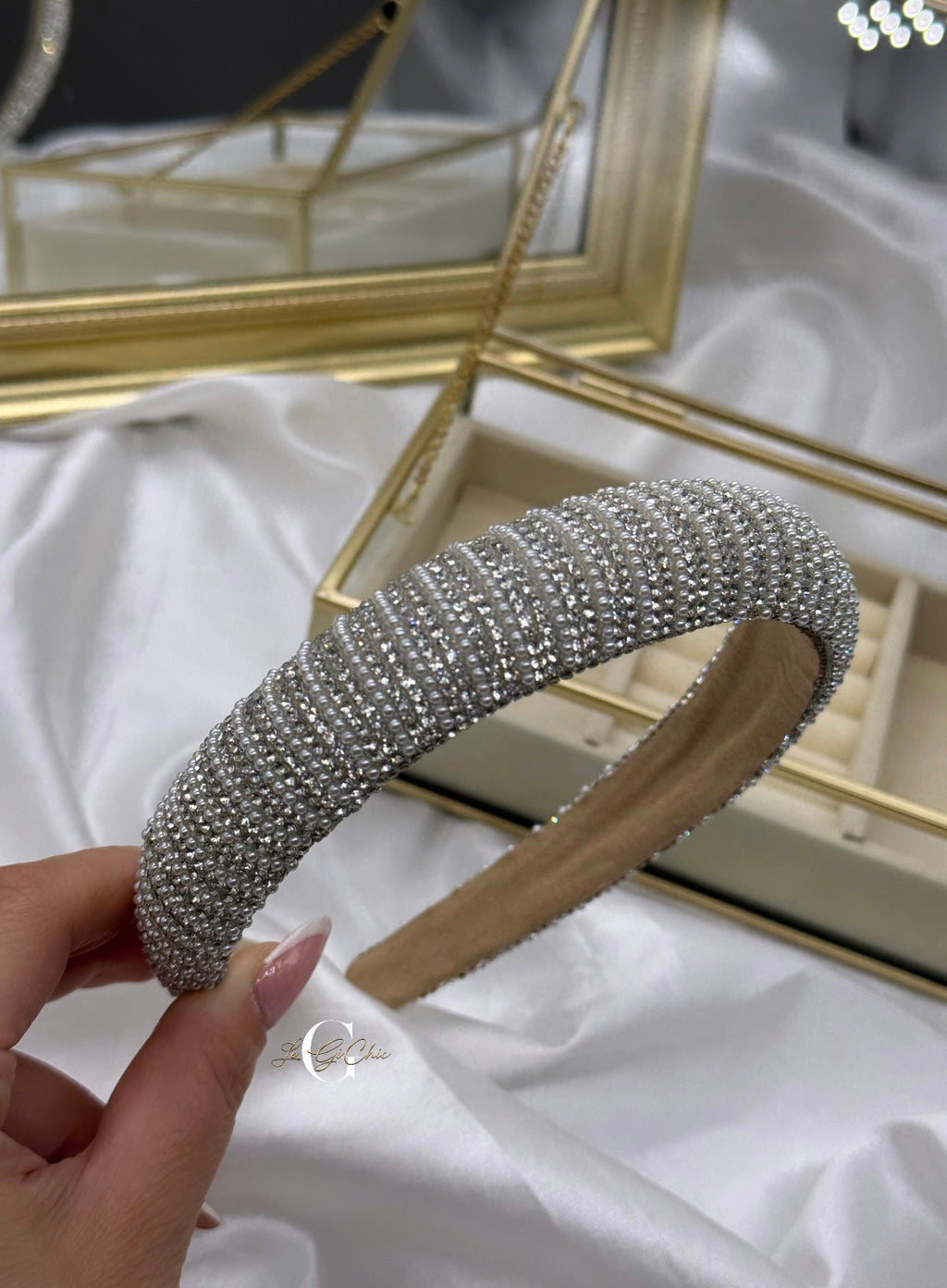 Cerchietto “Perline e strass”