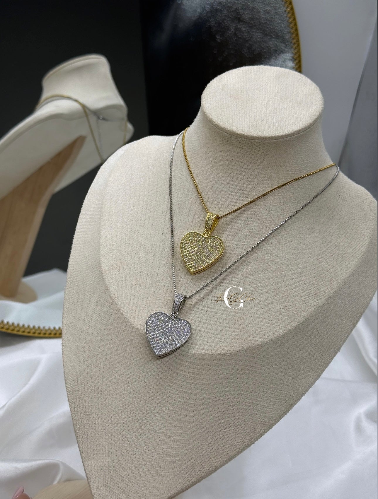 Collana “Cuore zirconato pendente”