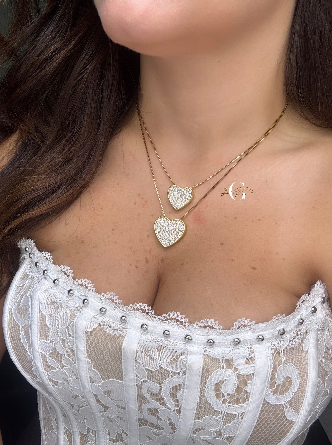 Collana “Cuore Pavè” MEDIUM