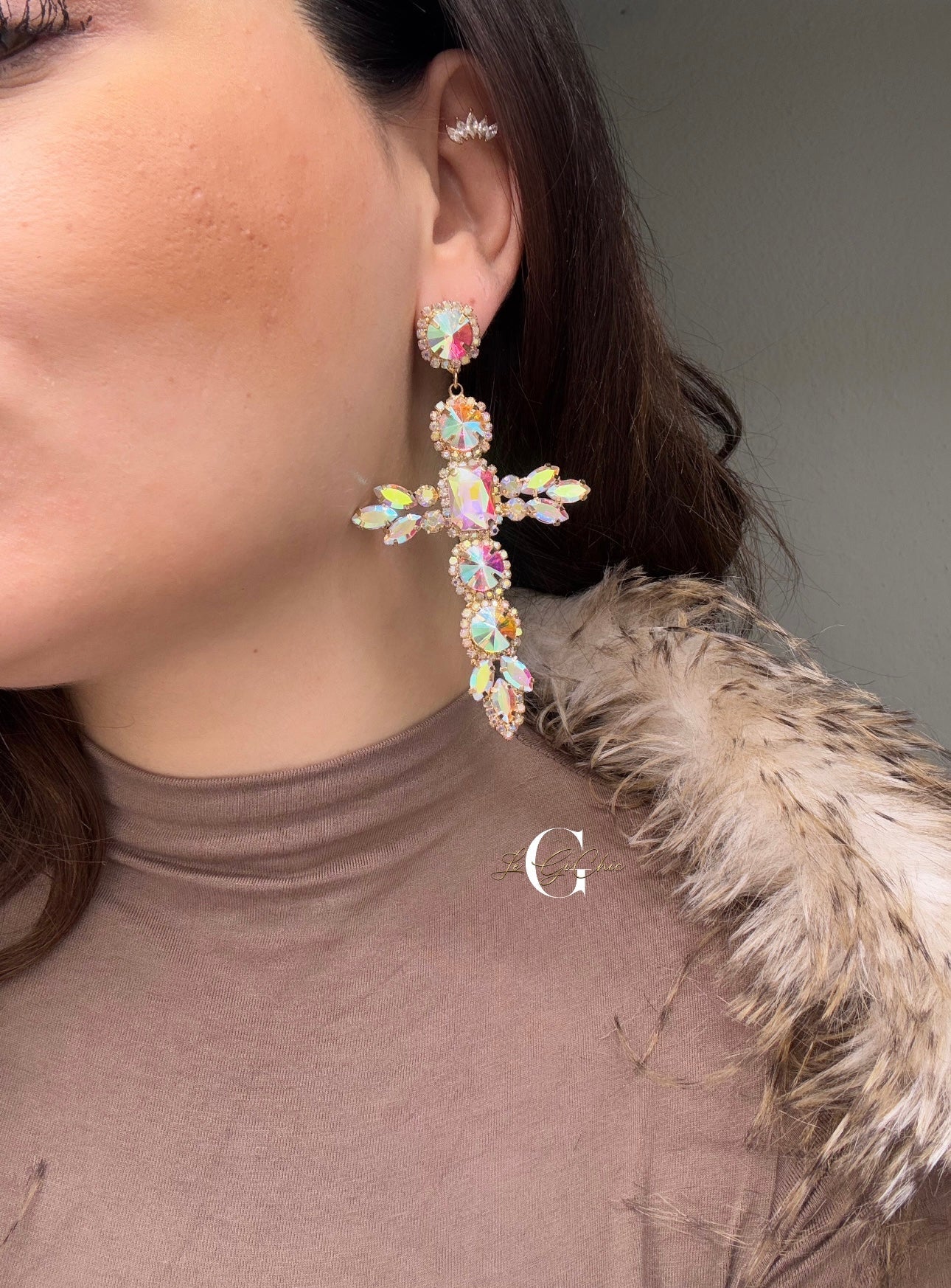 Orecchini “Maxi croce boreale”