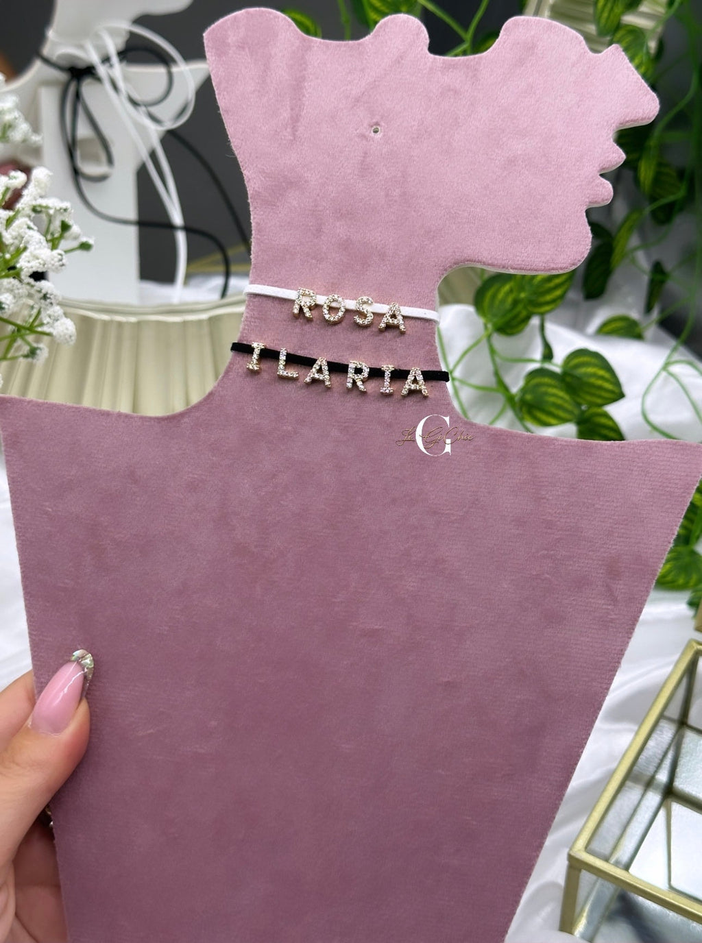 Collana “Laccio zircon letter”