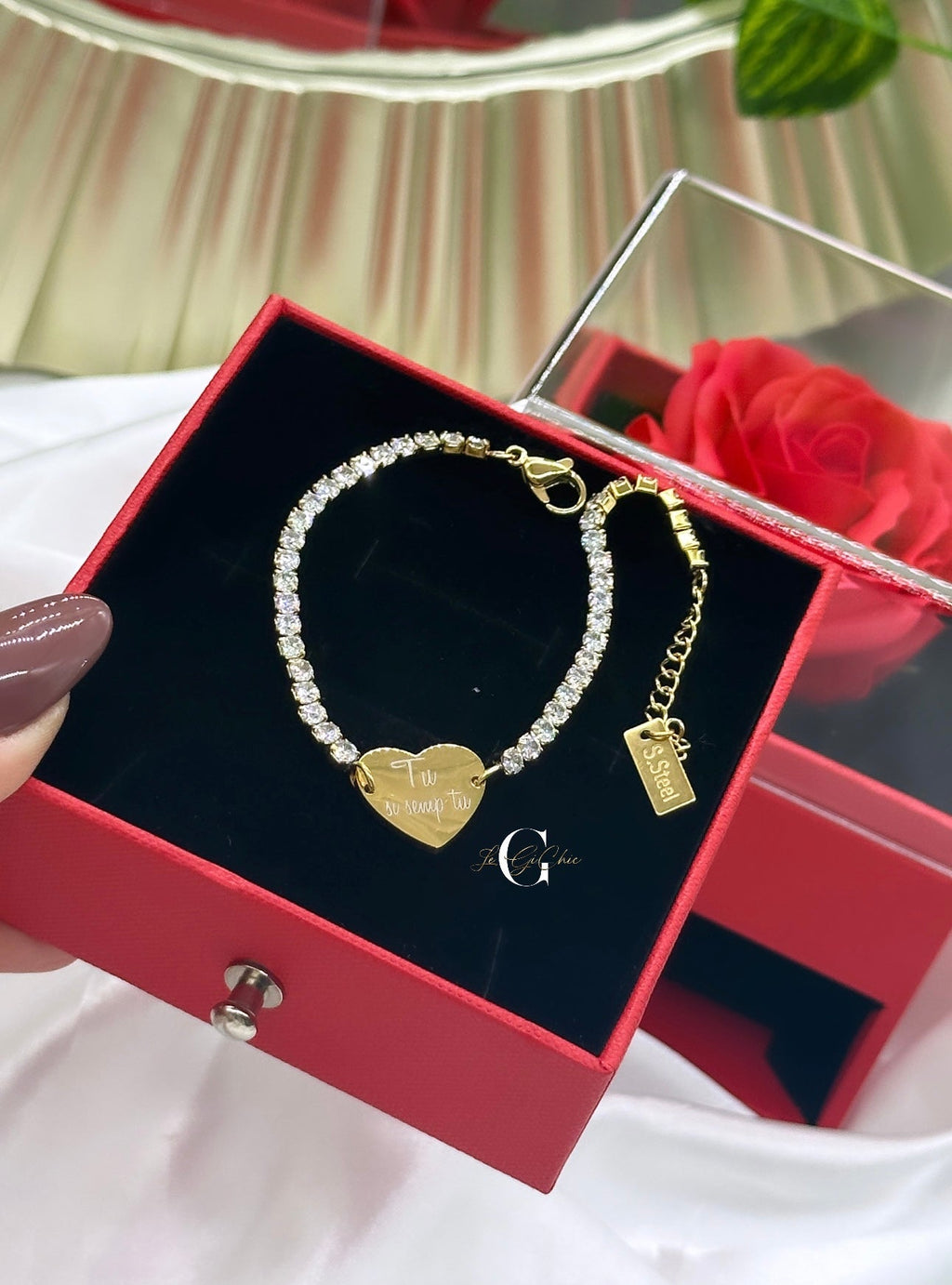 Bracciale “Tennis con cuore”