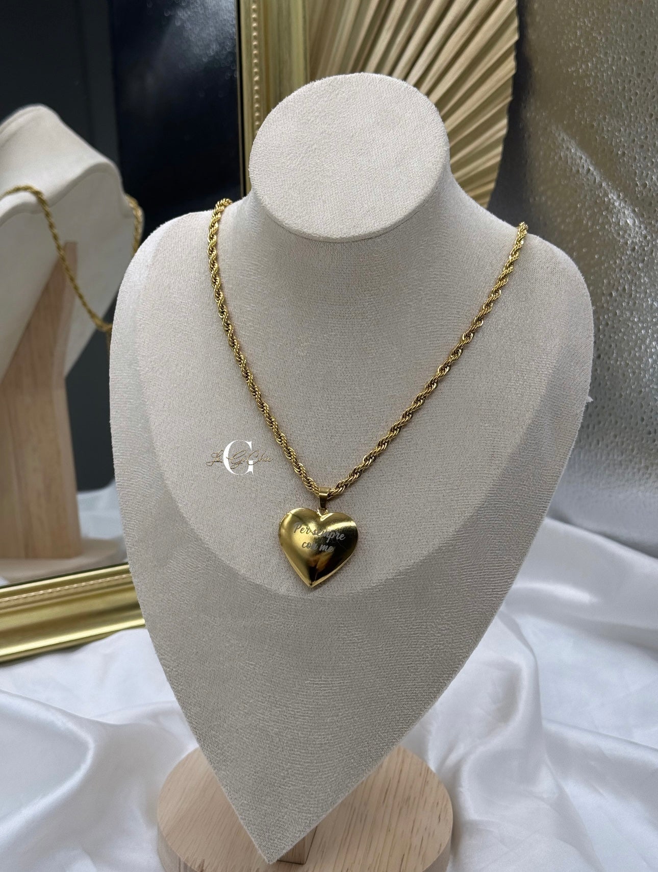 Collana “Cuore liscio” con FOTO