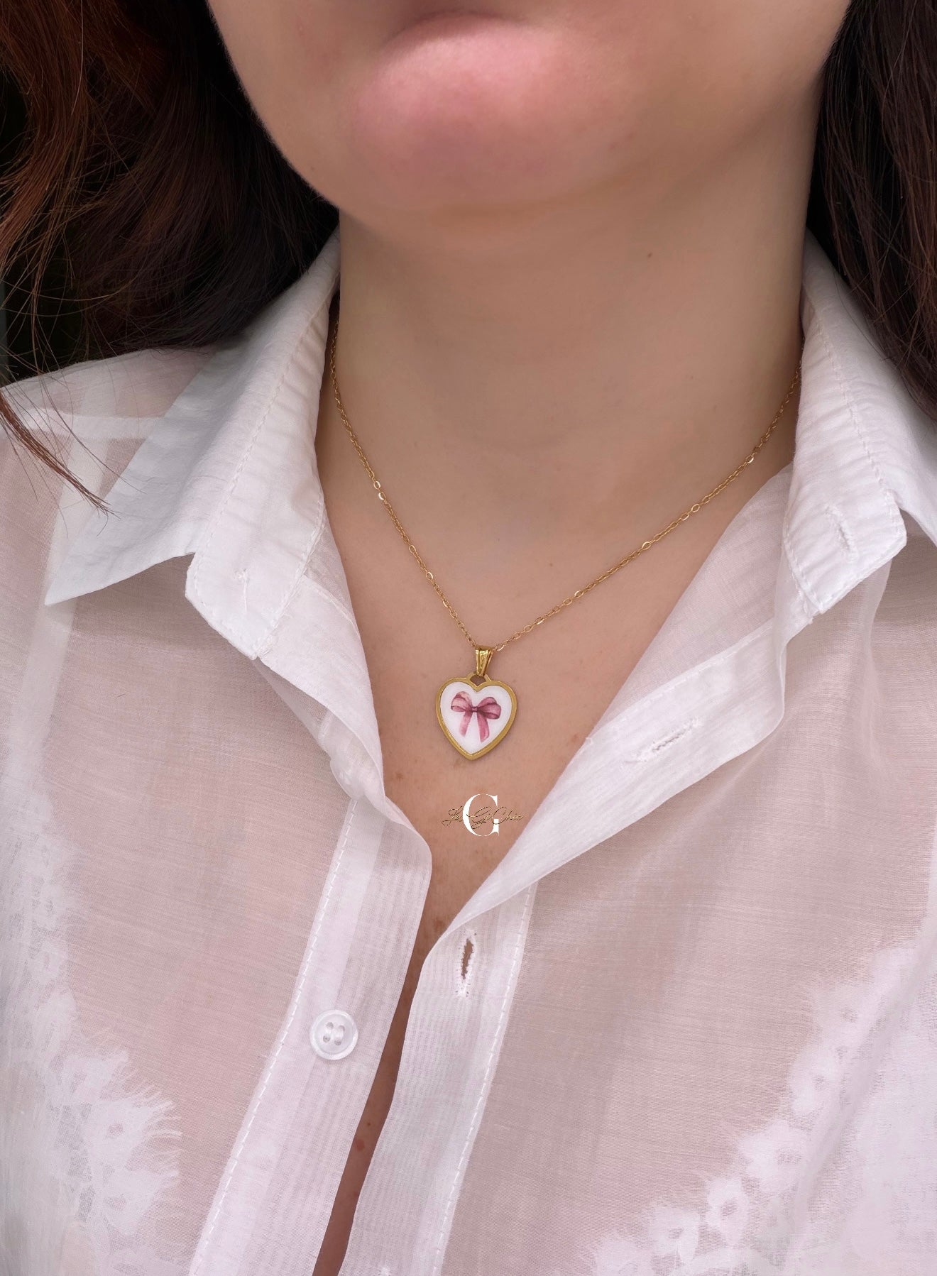 Collana “Fiocco rosa”