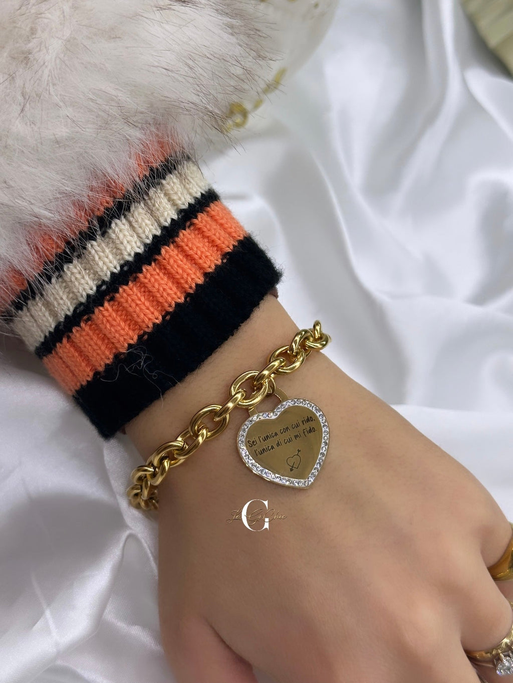 Bracciale “ CUORE & CATENA”