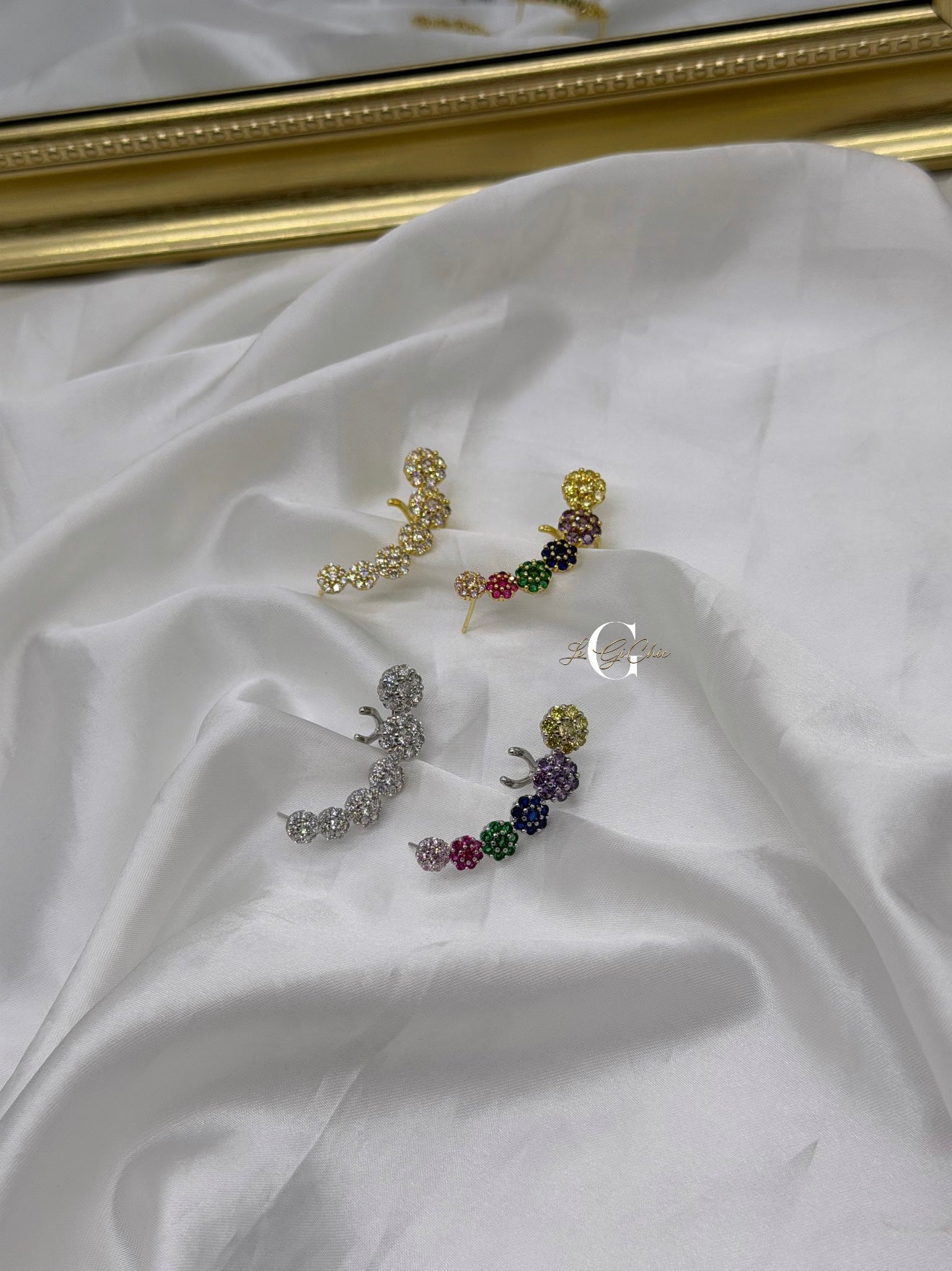 Orecchino ad ear cuff “Magic flowers”