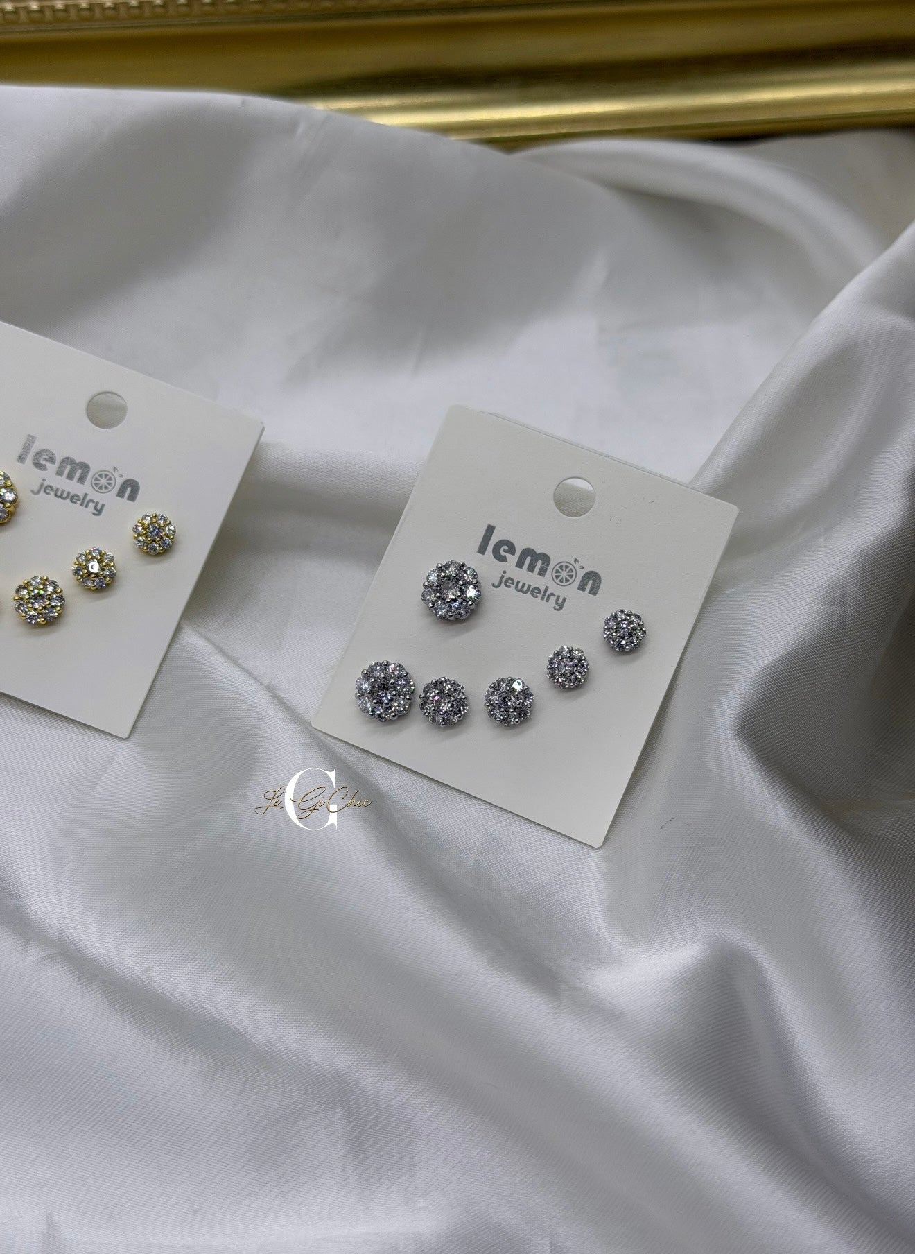 Set orecchini “Flower diamond”