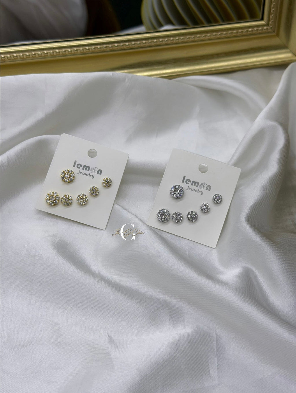 Set orecchini “Flower diamond”