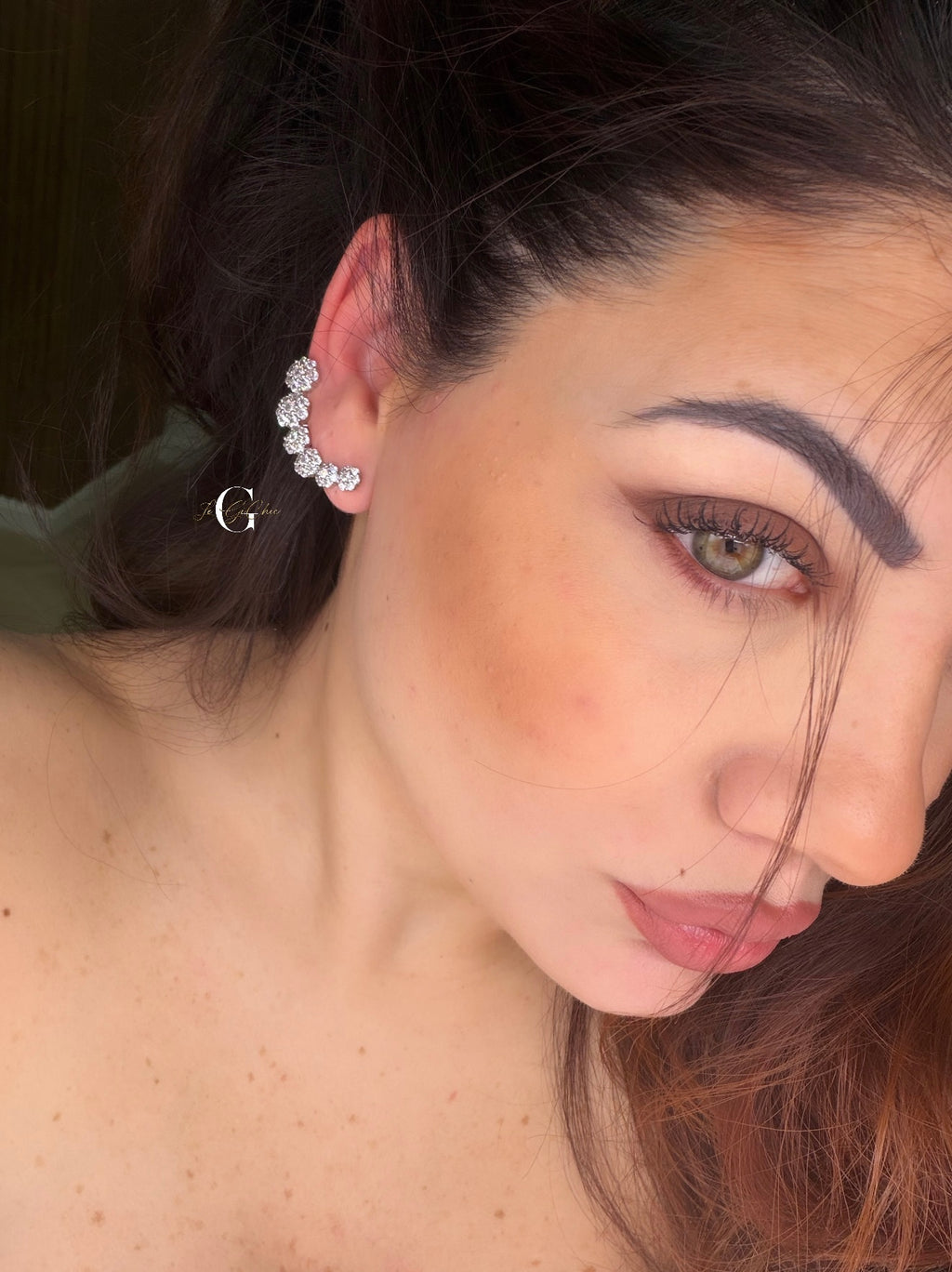 Orecchino ad ear cuff “Magic flowers”