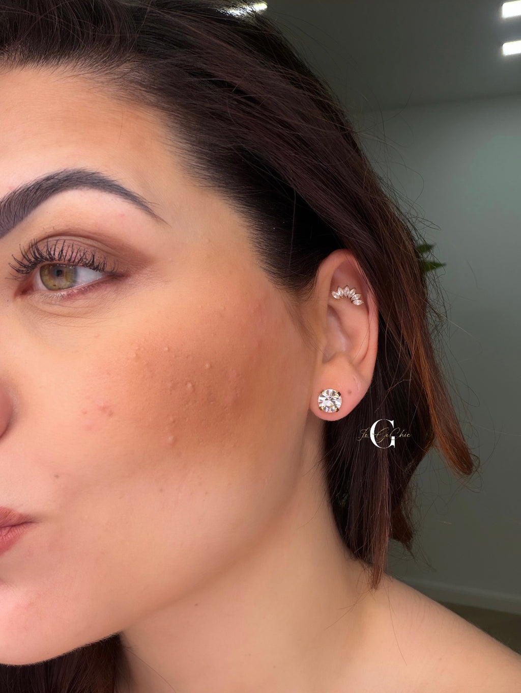 Ear cuff “Venere” con punto luce