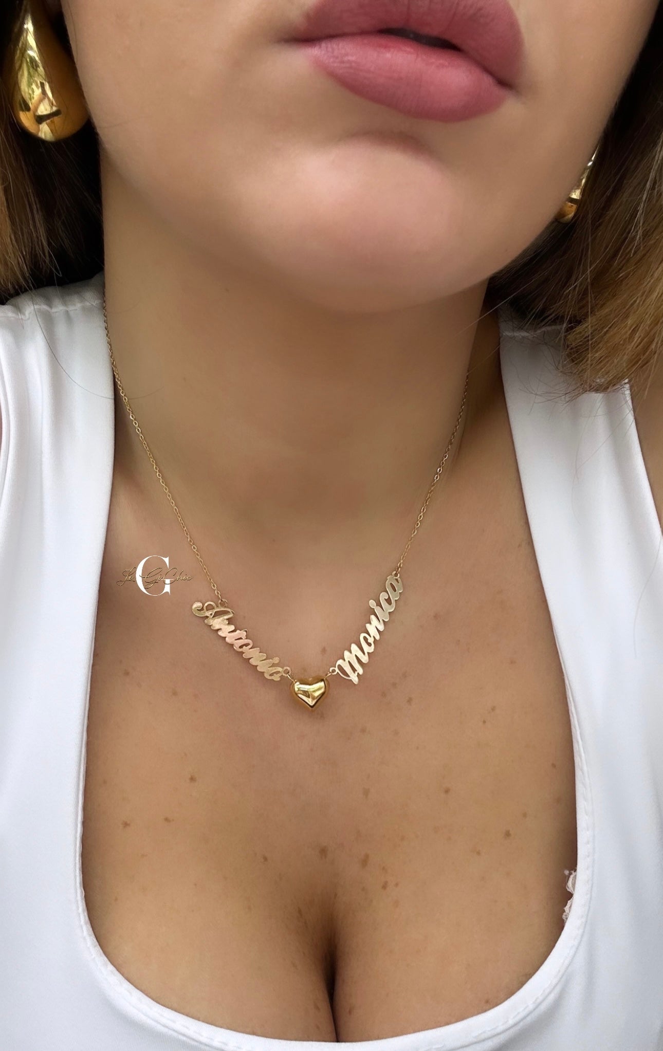 Collana “Cuore con girocollo di nomi”