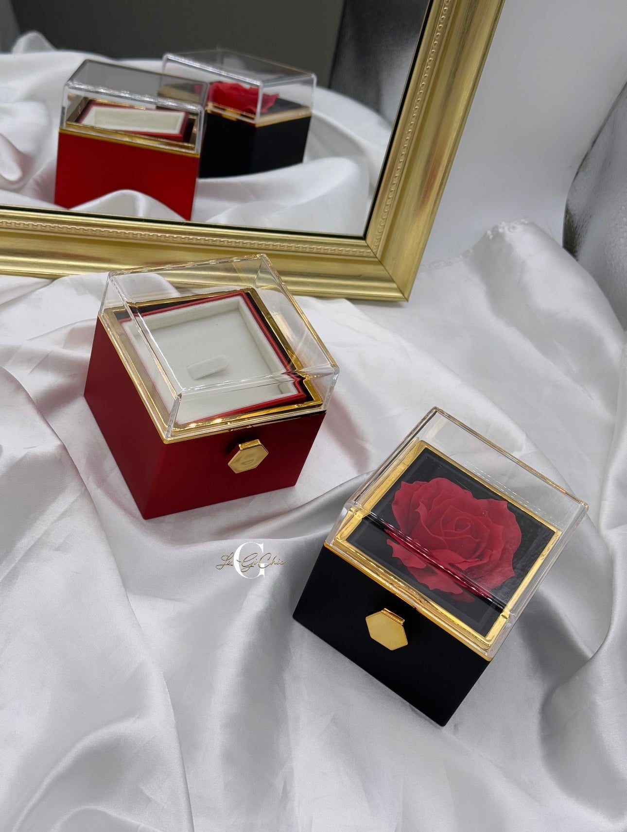 Box rotante con “Rosa eterna”