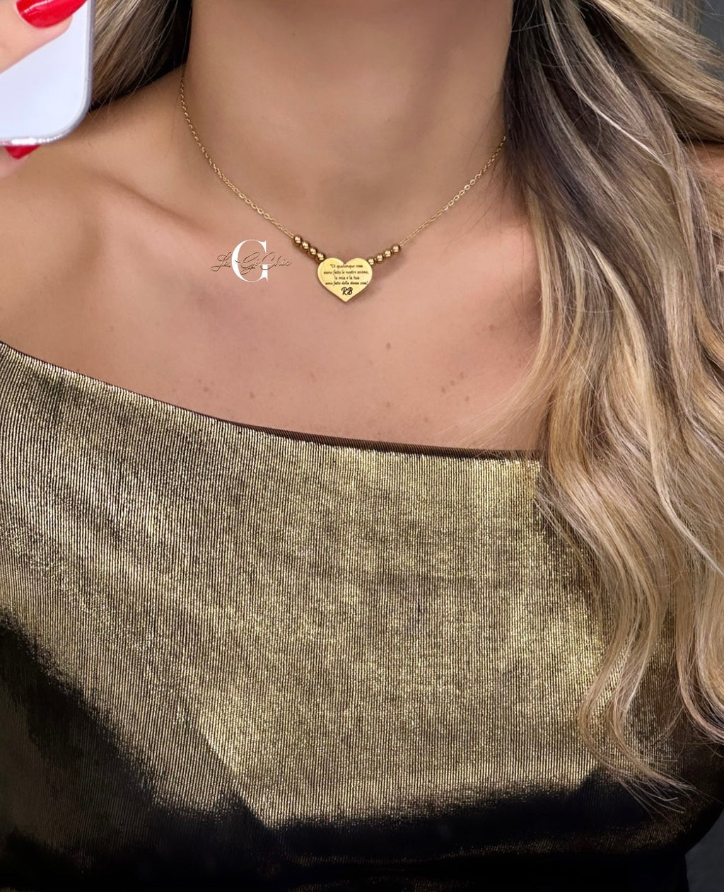 Collana “Cuore & sfere”