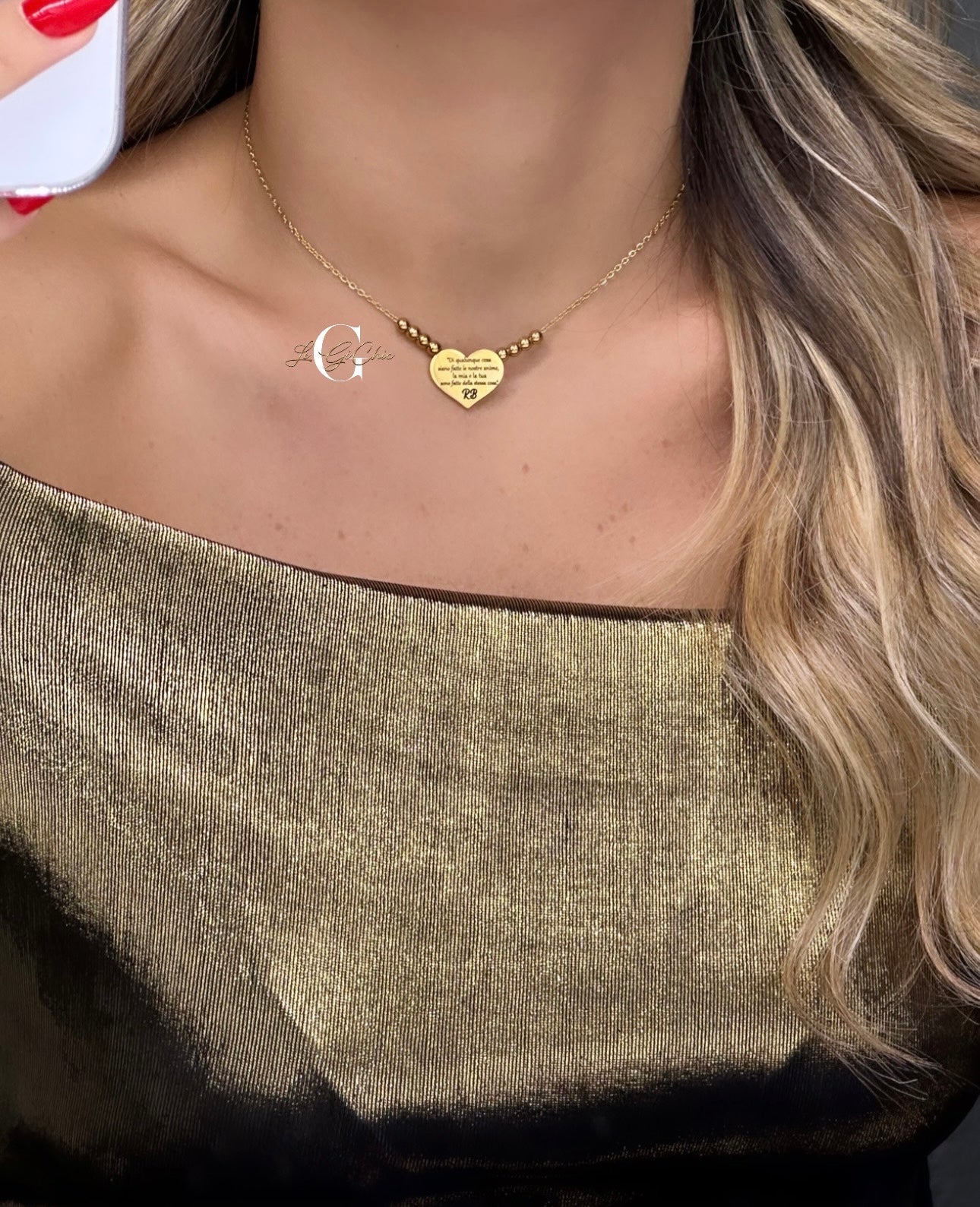 Collana “Cuore & sfere”