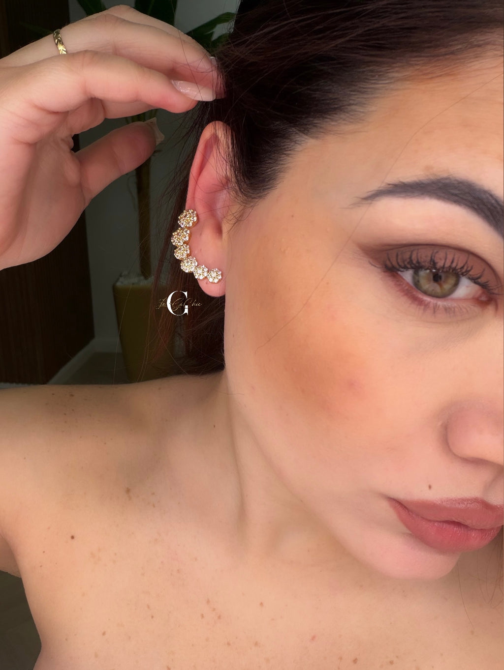 Orecchino ad ear cuff “Magic flowers”