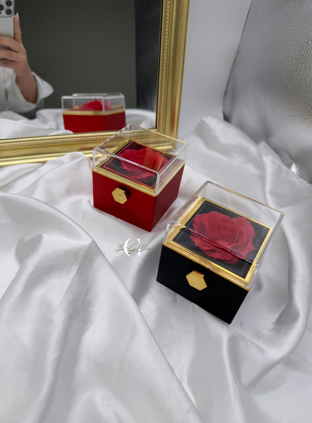 Box rotante con “Rosa eterna”