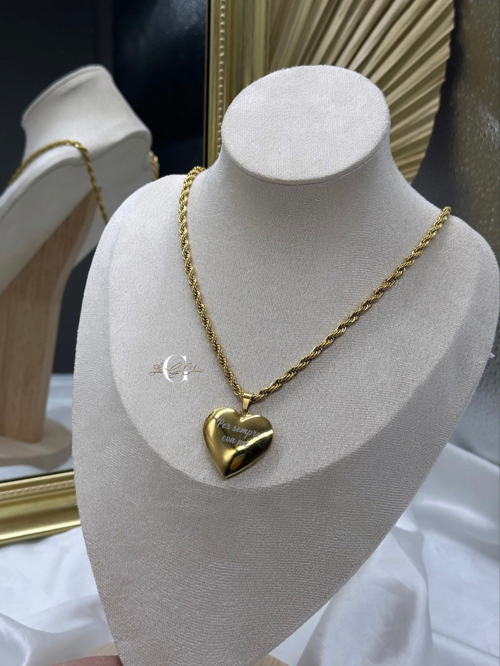 Collana “Cuore liscio” con FOTO